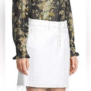 PAIGE Aideen Denim Mini Skirt Crisp White Sz 31